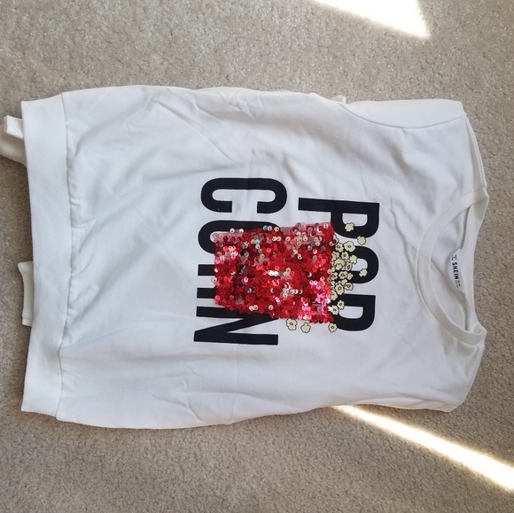 Super cute Girl popcorn sequins shirt - Picture 6 of 6